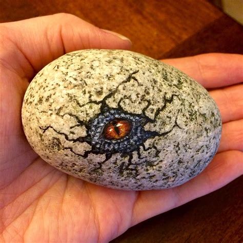Todays Dragon Egg Rock Painting Rockpainting Paintedrocks Dragons