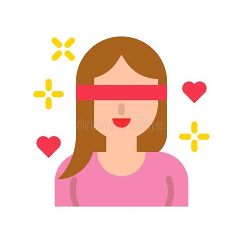 Love Is Blind Vector Valentine And Love Related Filled Outline Icon
