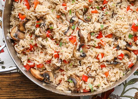 Mushroom And Red Pepper Rice Pilaf Recipe International