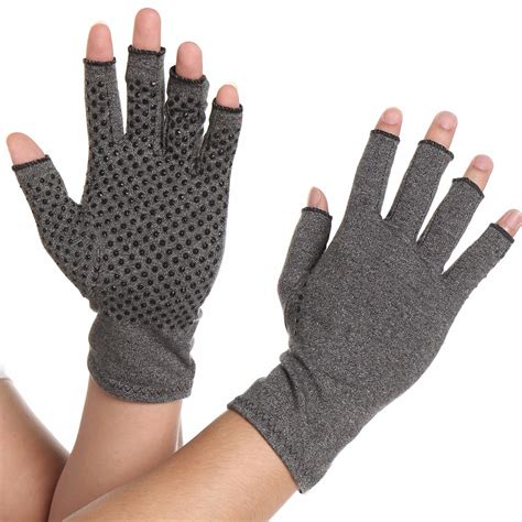 CFR Arthritis Gloves With Grips Textured Open Finger Compression Hand
