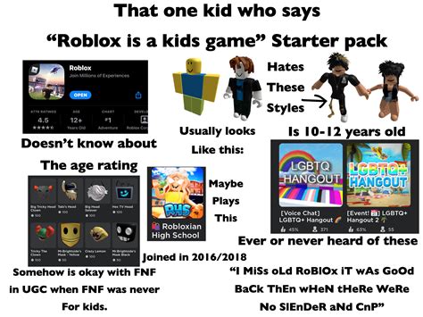That One Kid Who Says Roblox Is A Kids Game Starter Pack Part 2