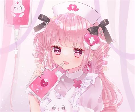 1080p Free Download Anime Girl Nurse Pink Hair Hd Wallpaper Peakpx