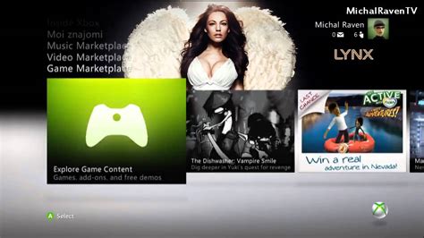 Lynx Excite Fallen Angel Xbox 360 Standard Theme Youtube