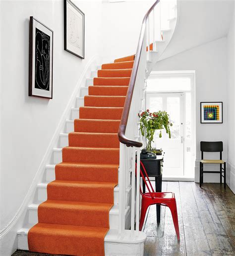 Colour Carpet Stairs | Hallway designs, Stair runner ...