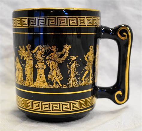 + eur 40,27 spedizione+ eur 40,27 spedizione+ eur 40,27 spedizione. Fakiolas Greece Hand Made Black 24K Gold Decorated Mug ...