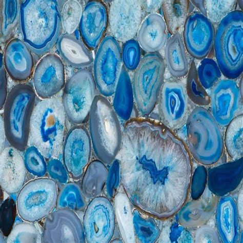 Blue Agate Blue Semi Precious Stone Boasts Various Vivid Blues