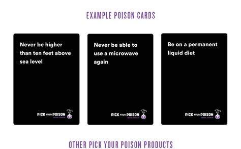 Pick Your Poison Card Game Expansion The “what Would You Rather Do” Party Game For All Ages