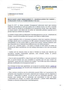 Merci de compléter ce formulaire. Meeschaert Asset Management et « Shareholders for change ...