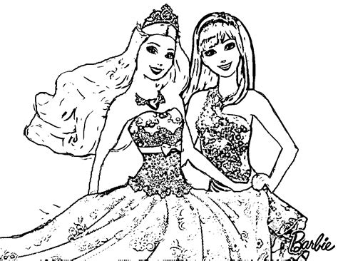 Barbie Princess And The Popstar Coloring Pages Clip Art Library