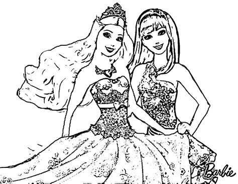 Barbie Princess And The Popstar Coloring Pages - Coloring Home