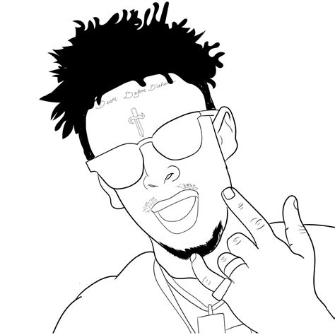 Rapper 21 Savage Coloring Pages