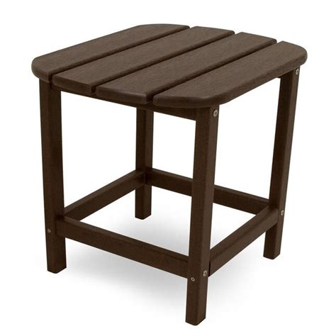 Polywood South Beach 15 In W X 19 In L Oval Plastic End Table At
