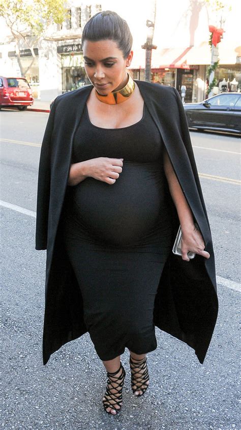 Kim Kardashian Flaunts Huge Bare Baby Bump As She Prepares For Birth