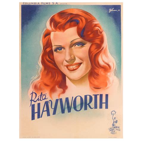 Rita Hayworth Original French Movie Poster For Sale At 1stdibs