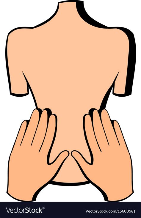 Back Massage Icon Icon Cartoon Royalty Free Vector Image