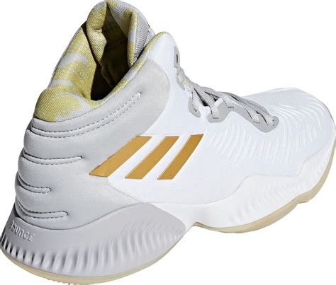 Adidas Rubber Mad Bounce 2018 Basketball Shoes In Whitegold White