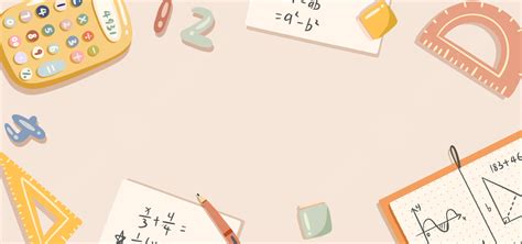 Cute Hand Drawn Style Mathematics Education Pink Background Rubber
