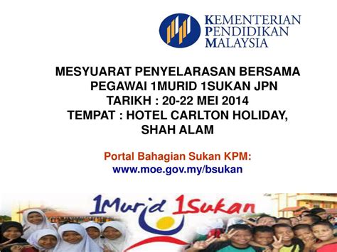 Walau buku ini tentang startup, bukan berarti tidak bisa diaplikasikan ke bisnis lain. PPT - MESYUARAT PENYELARASAN BERSAMA PEGAWAI 1MURID 1SUKAN ...