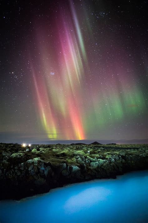 Northern Lights Over The Blue Lagoon Iceland Northern Lights