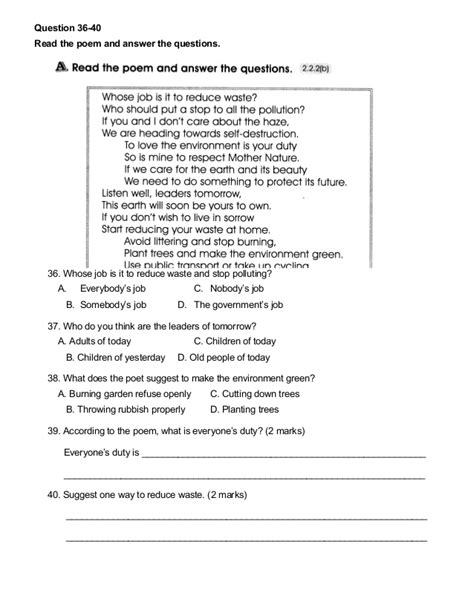 The year 5 english curriculum explained for parents, plus worksheets to help your child practise at home. 2015 Kssr Year 5 English Test Paper 1 2nd semester