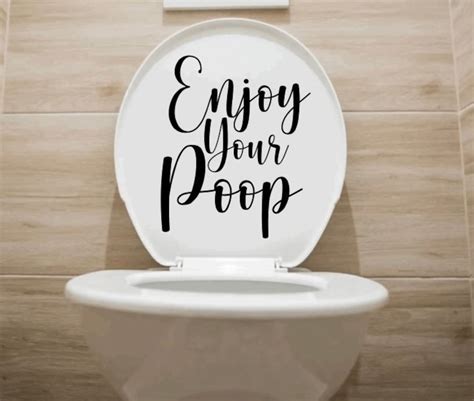 Enjoy Your Poop Bathroom Decal Funny Decal For Bathroom Etsy