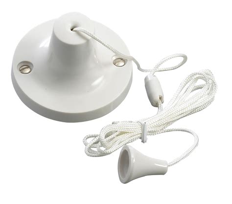 Mk 16a 1 Way White Gloss Ceiling Pull Switch Departments Diy At Bandq