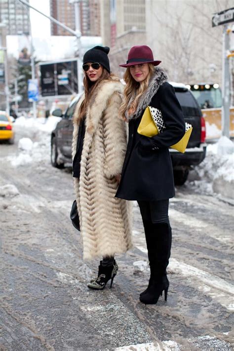 Long Fur Coat Street Style The Fashion Tag Blog