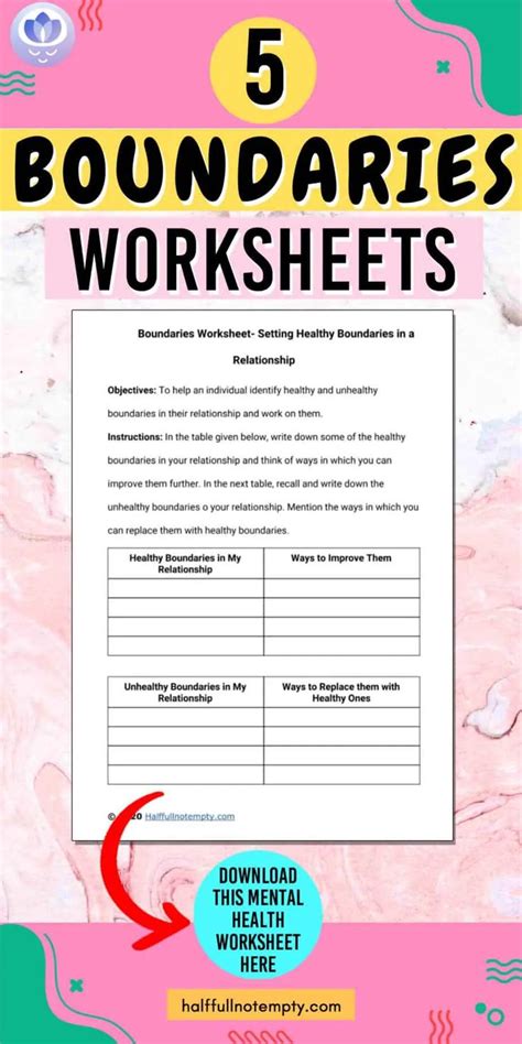 Boundaries Worksheets7 Boundaries Worksheet Therapy Worksheets