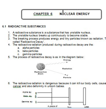 What is science & the branches of science. Chapter 6 - Nuclear Energy (Topical Test) | Science SPM Form 4