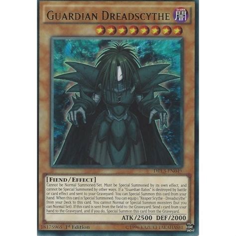 Yu Gi Oh Trading Card Game Yu Gi Oh Ultra Rare Card Guardian Dreadscythe Drl3 En049 1st