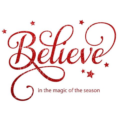 Believe In The Magic Of The Season Svg Dxf Instant Etsy Christmas