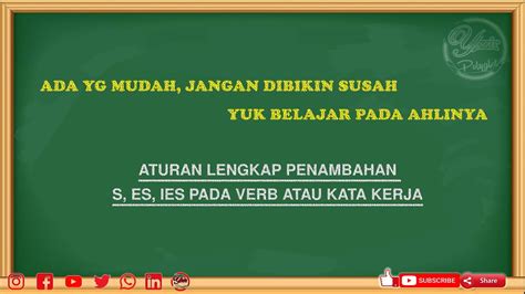 ATURAN LENGKAP PENAMBAHAN S ES IES PADA VERB ATAU KATA KERJA YouTube