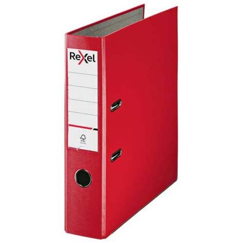 Rexel Lever Arch File Polypropylene ECO A4 75mm Red Box Of 10