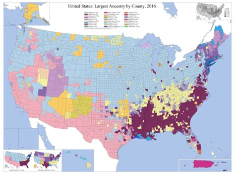 Ancestry Map Of The United States By County 2016dpkdebatortwo In