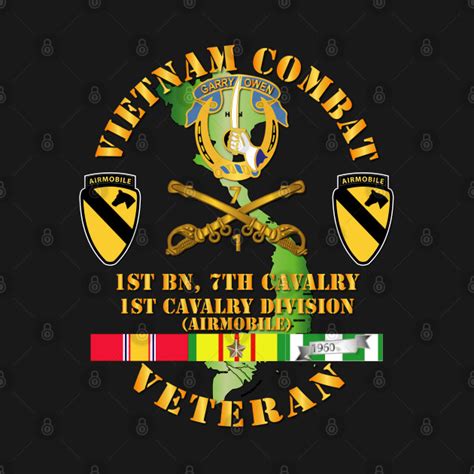 Vietnam Combat Cavalry Veteran W 1st Bn 7th Cav Dui 1st