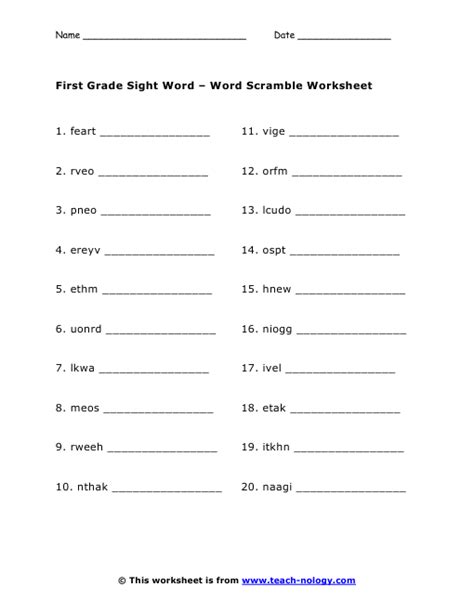 What a fun way to gain language skills! sight word worksheet