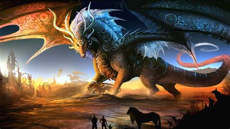 Download Wallpaper 1920x1080 Dragons Mother Cub People Animals