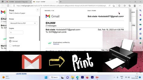 How To Print Email In Gmail Gmail Printout To Paper And Pdf Youtube
