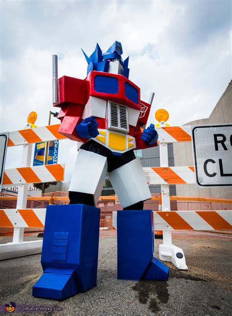 Homemade Optimus Prime Adult Costume No Sew Diy Costumes
