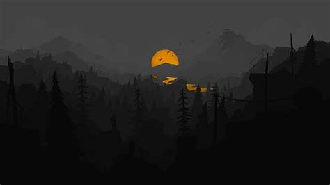 Free Download Mountains Firewatch Green Forest 4k Minimal Hd