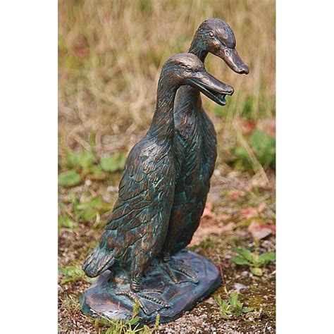 Metallobjekte Sammeln And Kunst Enten Paar Aus Bronze 2 Tierfiguren Enten