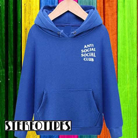 Anti Social Social Club Blue Hoodie Anti Social Social Club Cool