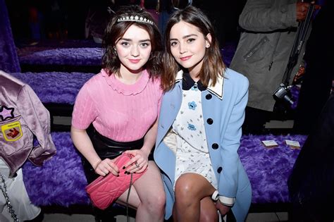 Maisie Williams And Jenna Coleman Attend The Miu Miu Runway Show During