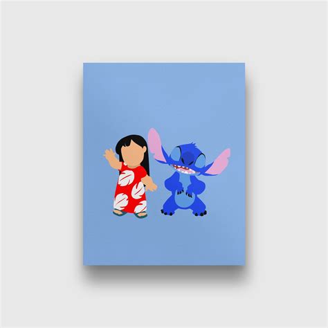Lilo And Stitch Minimalist Poster Lilo And Stitch Lilo Etsy Uk