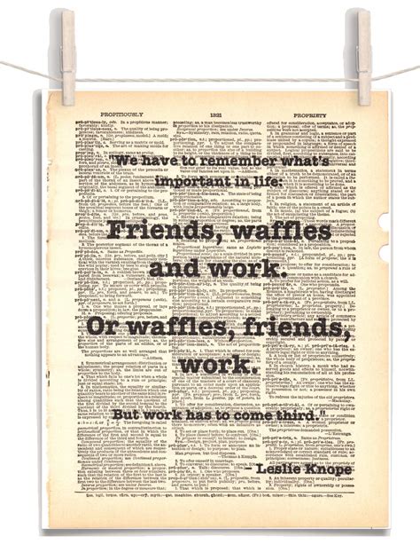 Buy Parks And Recreation Leslie Knope Waffles Friends Work Quote X