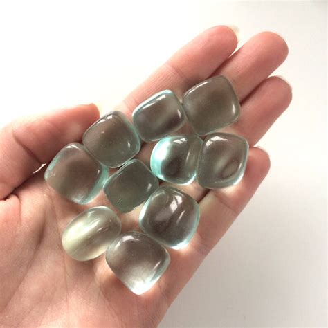 Blue Obsidian Glass Tumbled Stone 15 25mm Etsy