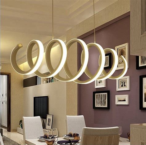 Modern Pull Down Round Pendant Light For Indoor Home Dining Room