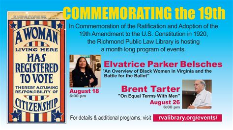 commemorating the 19th amendment richmond public library