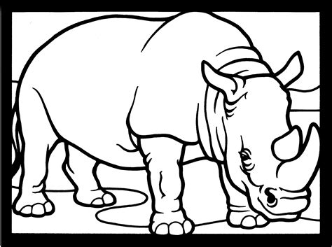 Rhinoceros Coloring Pages at GetColorings.com | Free printable