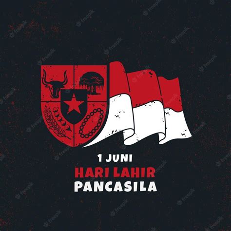 Premium Vector Hari Lahir Pancasila 1 Juni Translation June 1 Indonesian Pancasila Day Unity